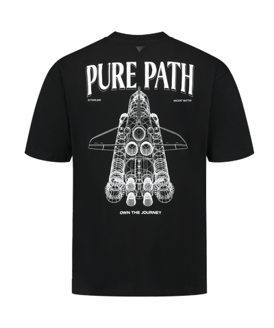 Pure Path - 24030108 - Spaceshuttle 3d Blueprint - Black