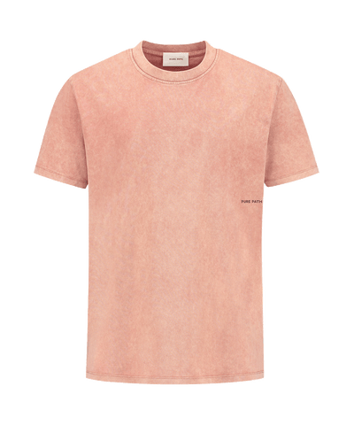 Pure Path - 24030107 - Acid Sideline Wordmark T-shirt - Peach