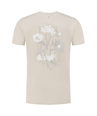 Pure Path - 24010103 - Floral T-shirt - Sand