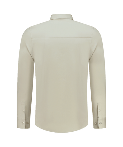 Pure Path - 24010205 - Slim Fit Smart Shirt - Sand