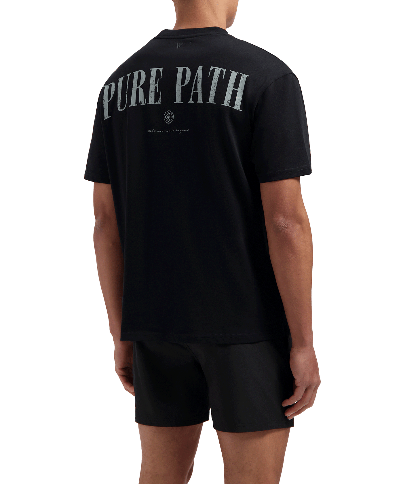Pure Path - 24010119 - Vintage Back Print T-shirt - Black
