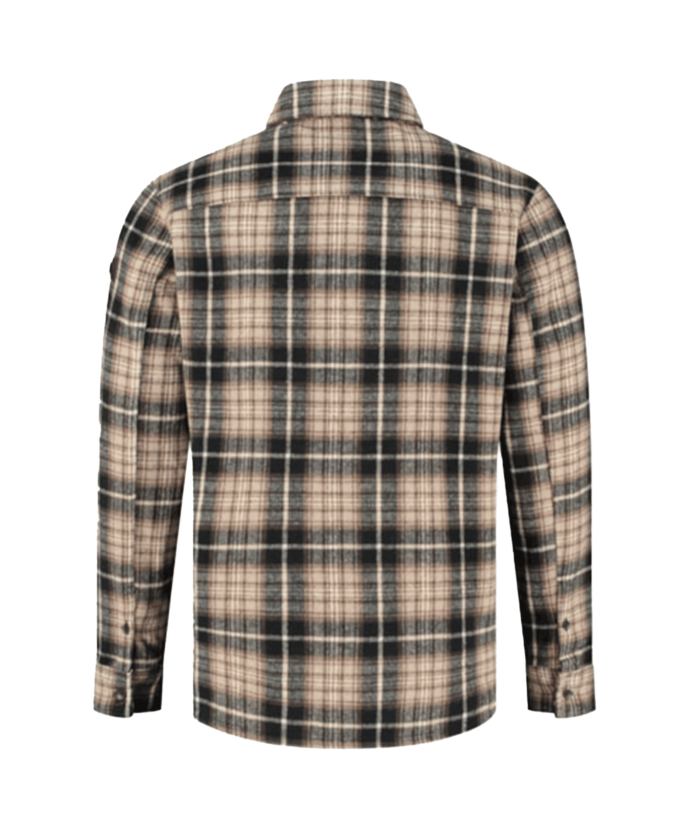 PureWhite - 23030207 - Wool Look Check Overshirt - Brown