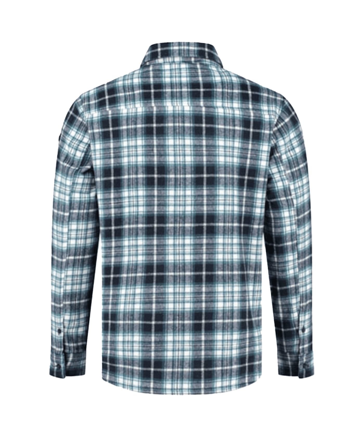 PureWhite - 23030207 - Wool Look Check Overshirt - Navy