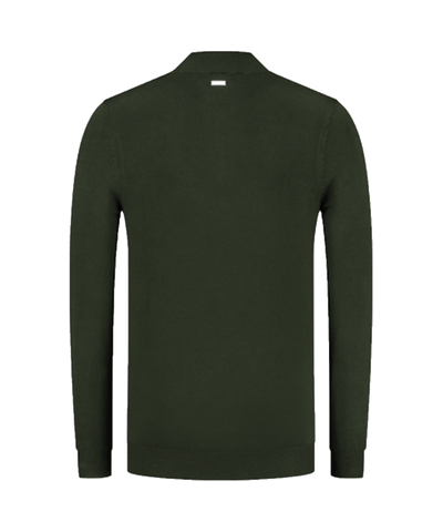 PureWhite - 10804 - Essential Knit Half Zip - Army Green