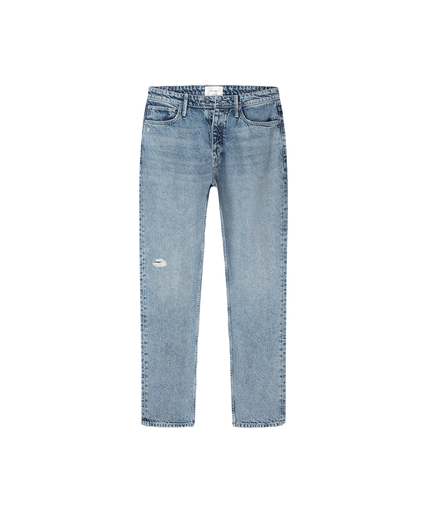 Pure Path - W1551-83 The Eric Regular Fit Jeans Denim Mid Blue