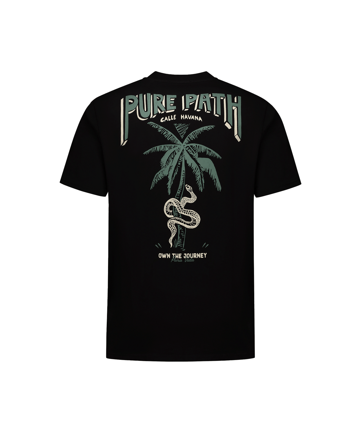 Pure Path - 25010107 - Loose Fit Crewneck Ss T-shirts - Black