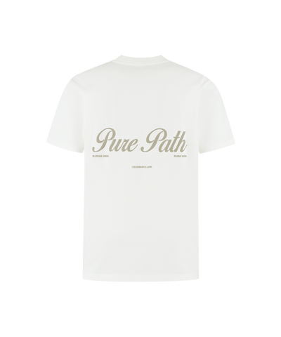Pure Path - Loose Fit Crewneck Ss T-shirts Ecru