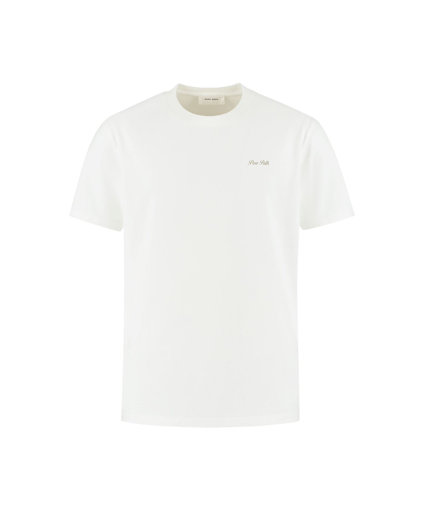 Pure Path - Loose Fit Crewneck Ss T-shirts Ecru