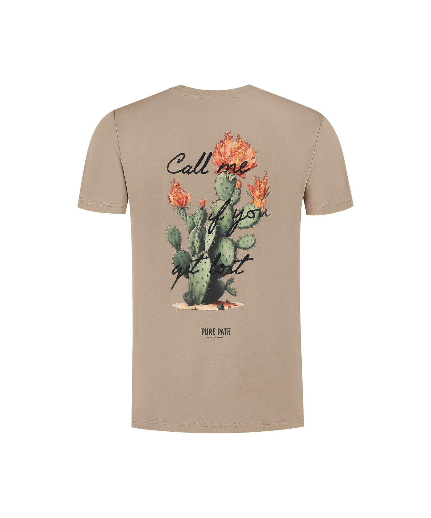 Pure Path - 25030107 - Regular Fit T-shirts Taupe