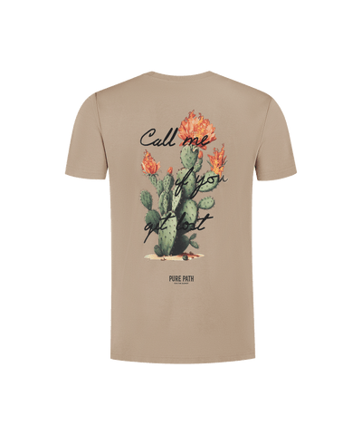 Pure Path - 25030107 - Regular Fit T-shirts Taupe