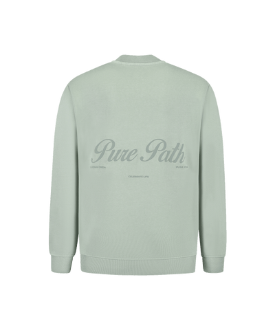 Pure Path - 25010307 - Loose Fit Crewneck - Army Green