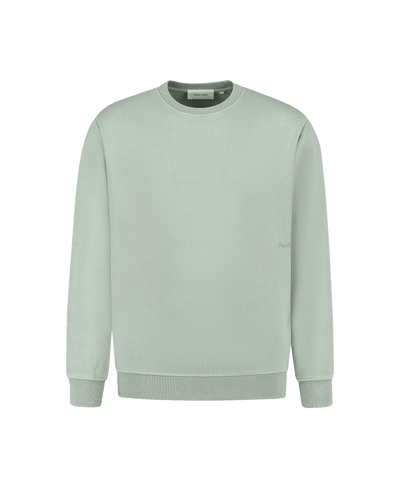 Pure Path - 25010307 - Loose Fit Crewneck - Army Green