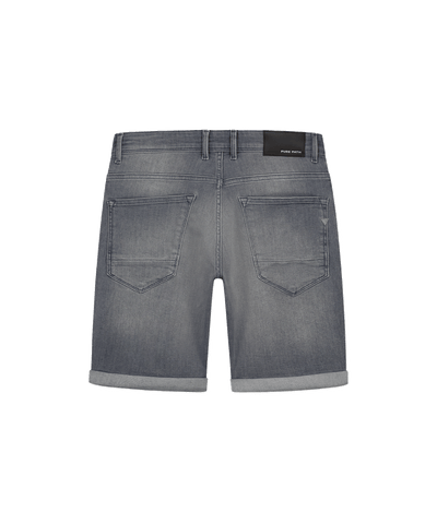Pure Path - W1474-86 The Miles Slim Fit Denim Short - Mid Grey