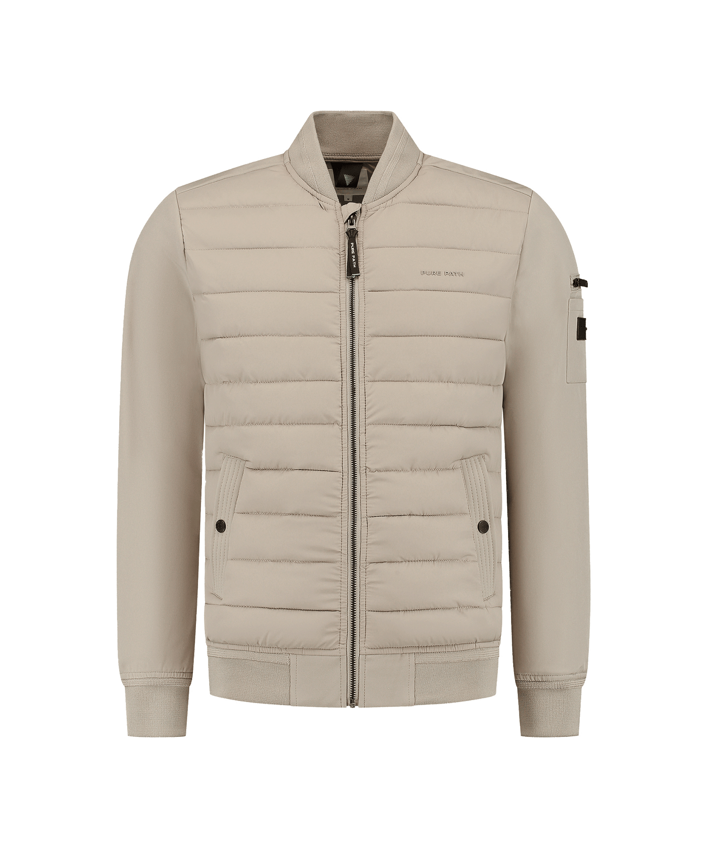 Pure Path - 25010401 - Regular Fit Padded Jacket - Sand