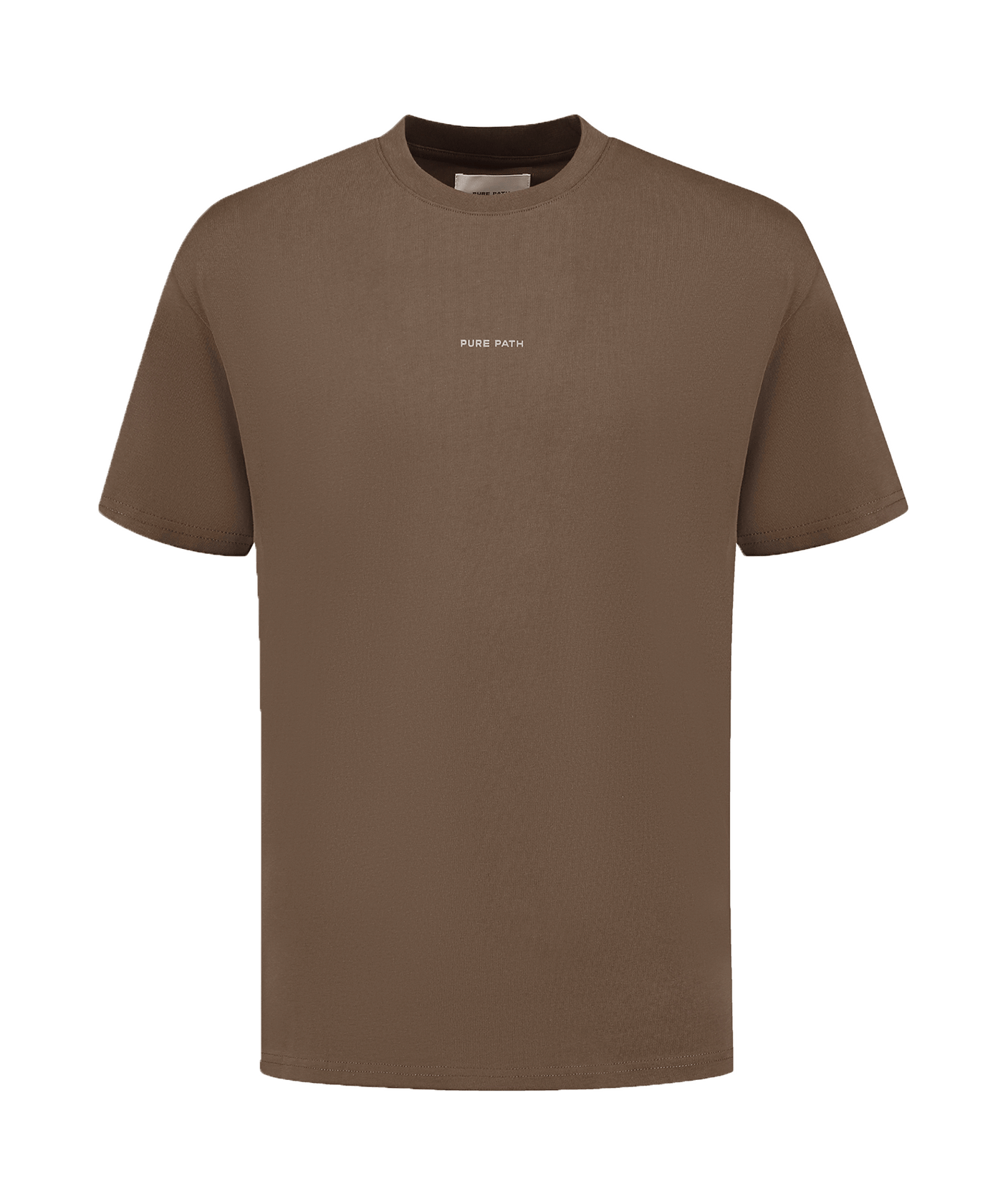 Pure Path - 24010118 - Brushstroke Initial T-shirt - Brown