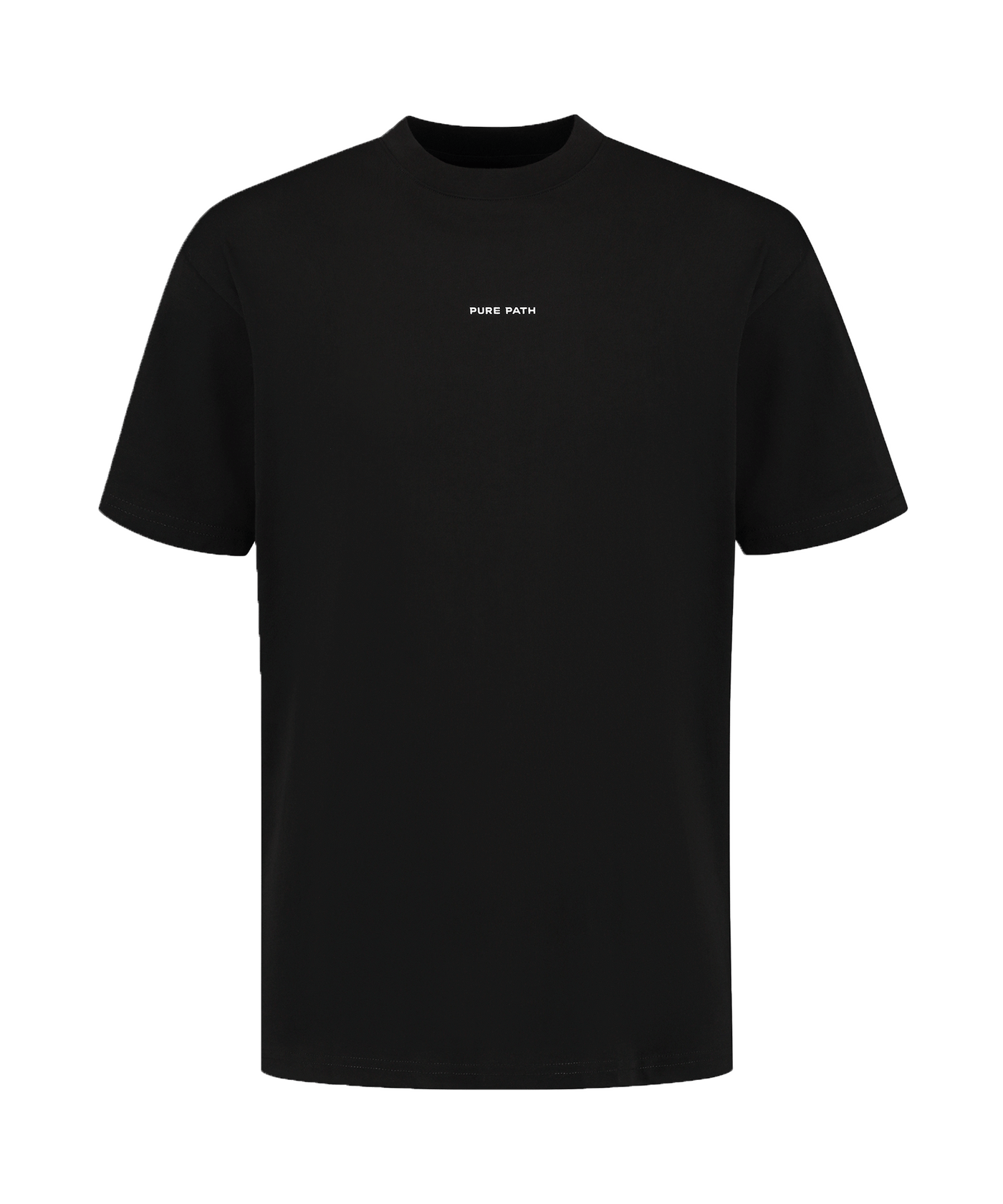 Pure Path - 24010118 - Brushstroke Initial T-shirt - Black