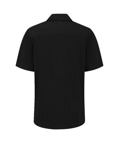 Pure Path - 24020201 - Wrinkled Short Sleeve Shirt Black