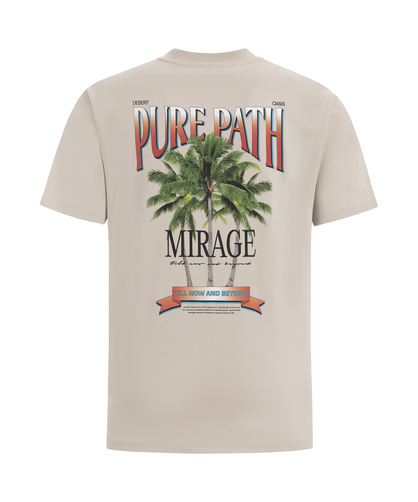 Pure Path - 24010114 - Mirage Print T-shirt - Sand