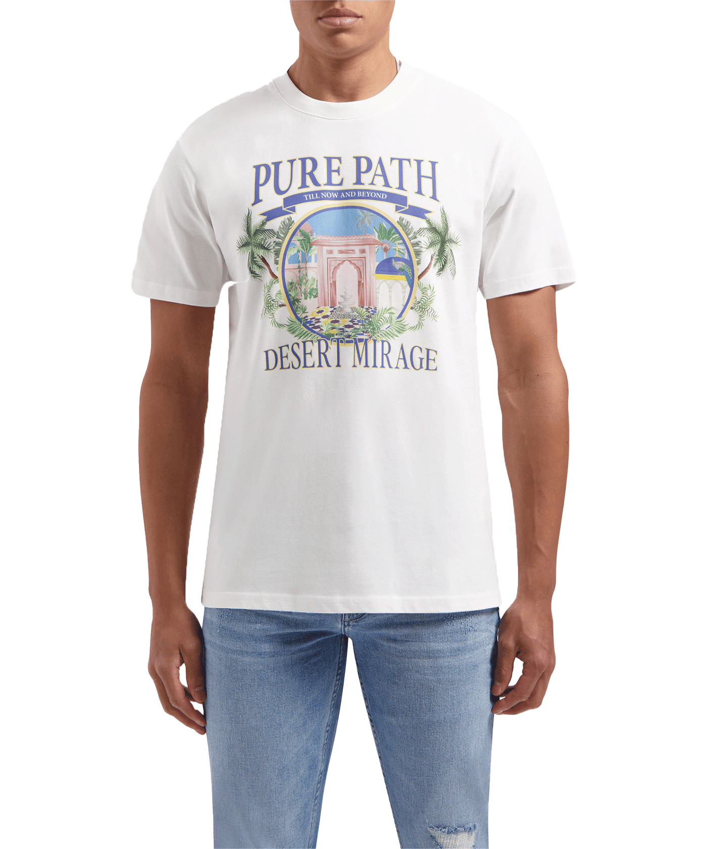 Pure Path - 24010110 - Desert Mirage T-shirt - White