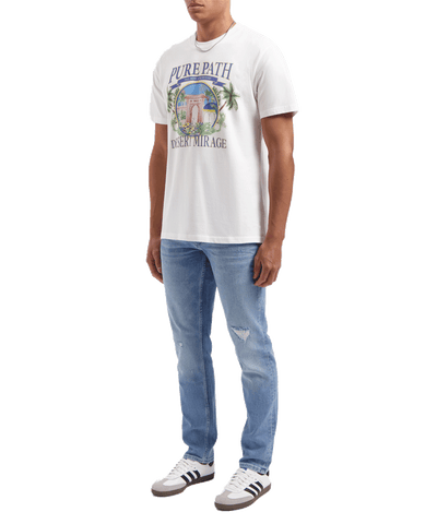 Pure Path - 24010110 - Desert Mirage T-shirt - White