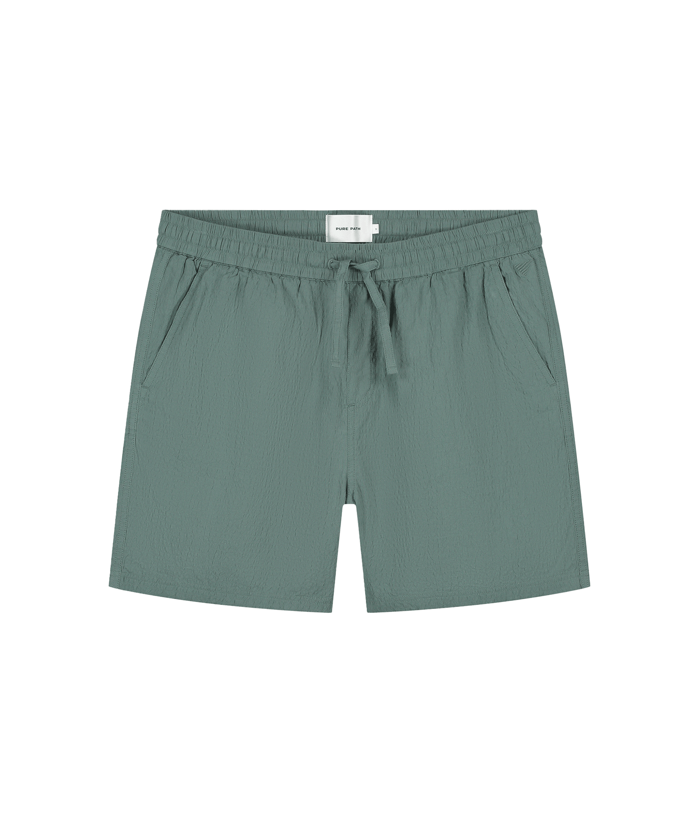 Pure Path - 25010521 - Regular Fit Shorts - Faded Green