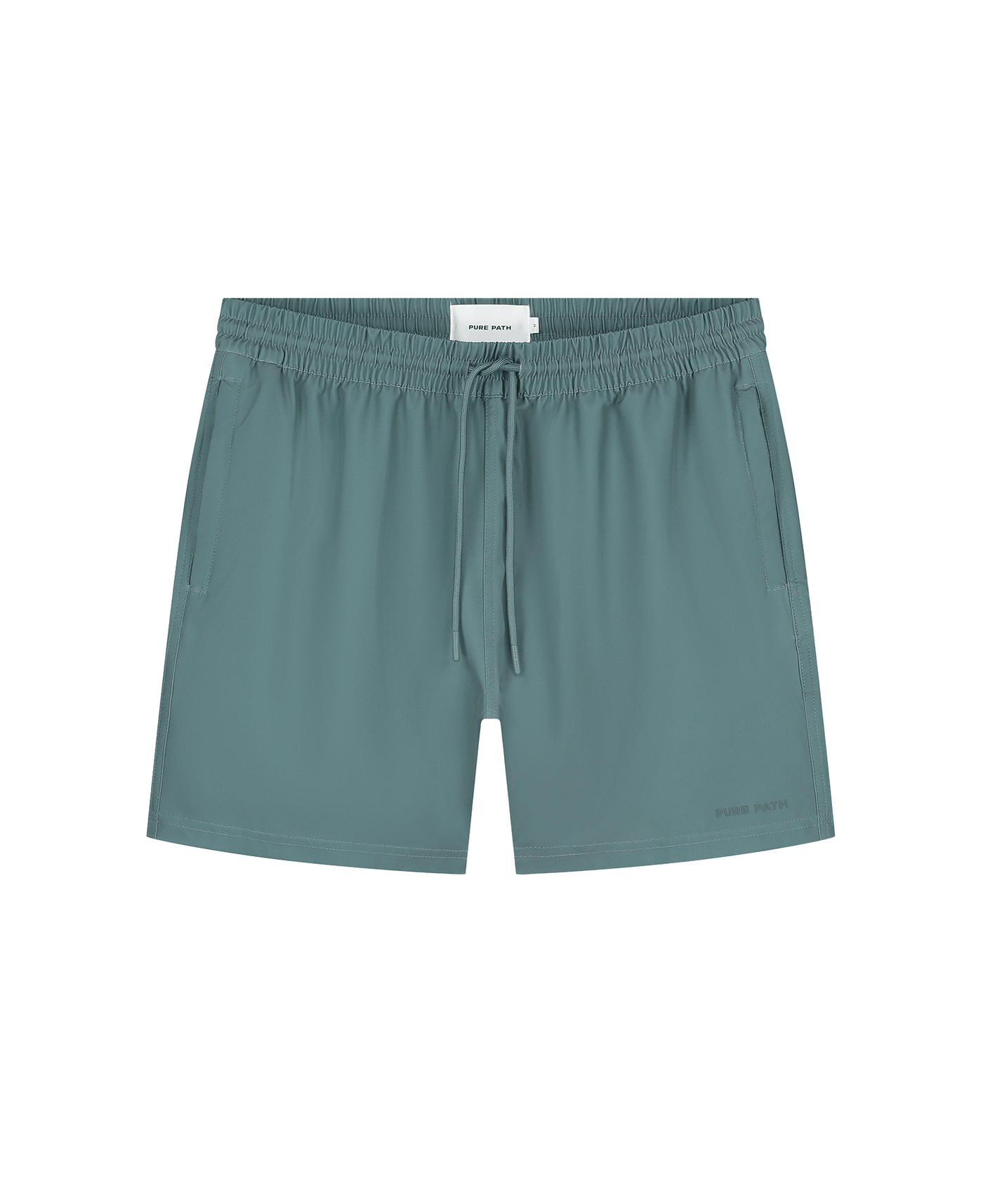 Pure Path - 25010516 - Regular Fit Swim Shorts - Faded Green