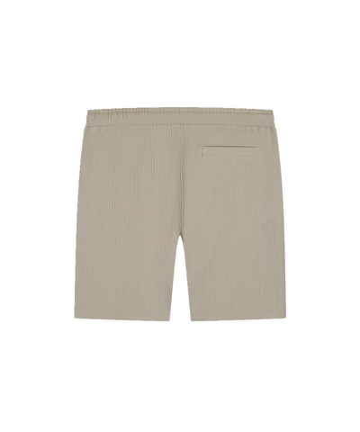 Pure Path - 25020502 - Vertical Lined Shorts - Taupe