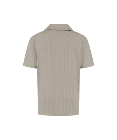 Pure Path - 25020201 - Ss Vertical Lined Shirt - Taupe