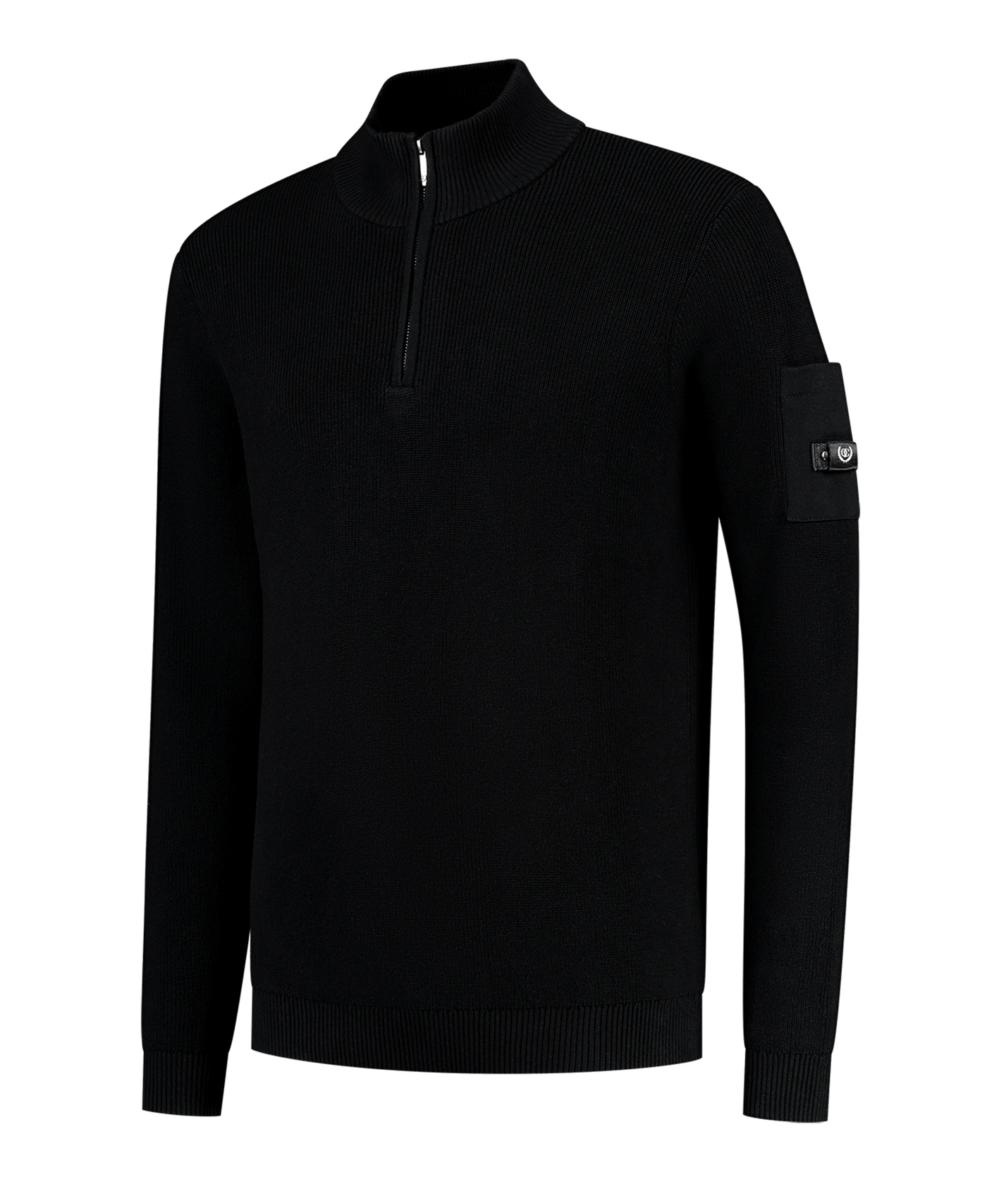 Quotrell - D' Azur - Knitted Half Zip - Black