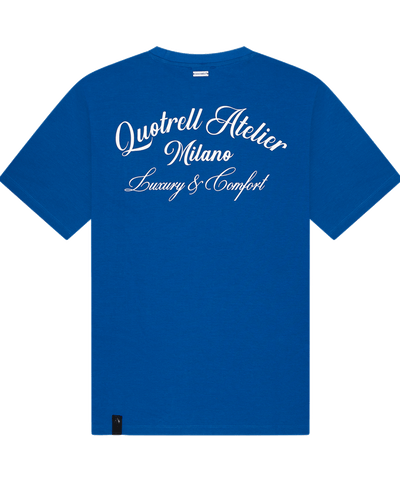 Quotrell - Atelier Milano - T-shirt - Cobalt/white