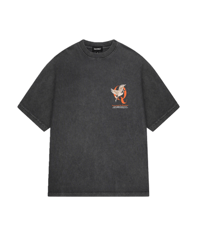 Quotrell - Heron - T-shirt - Acid Grey/orange