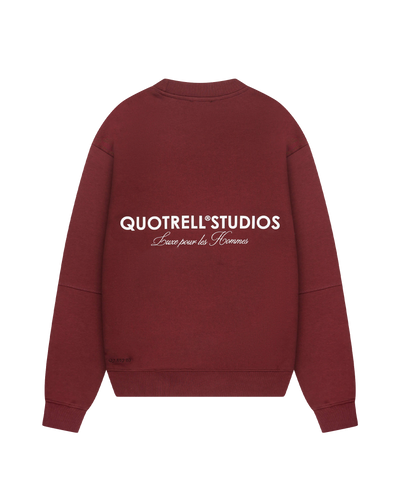 Quotrell - Studios - Crewneck - Bordeaux/white