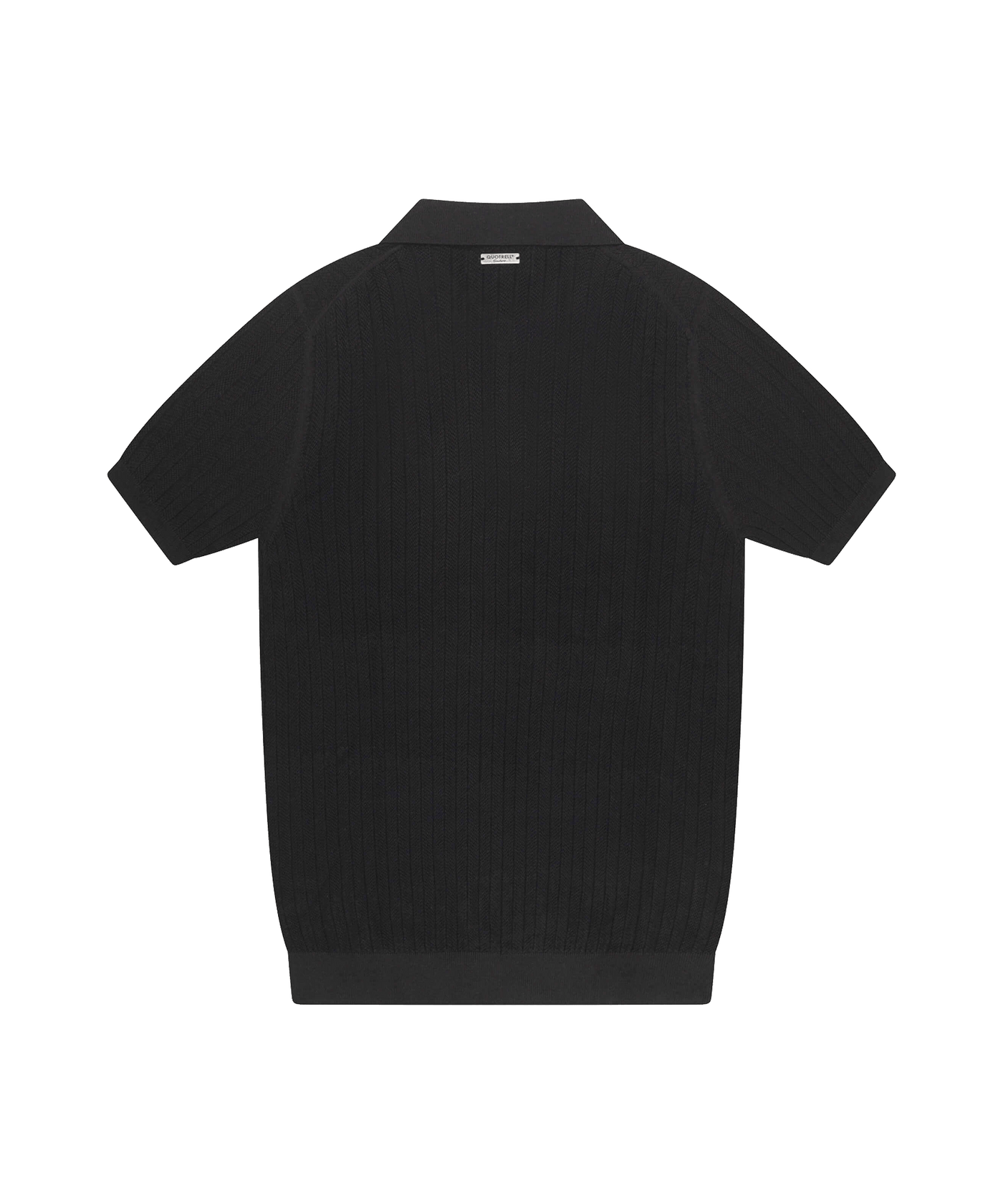 Quotrell - Cairo -  Knitted Polo - Black/white