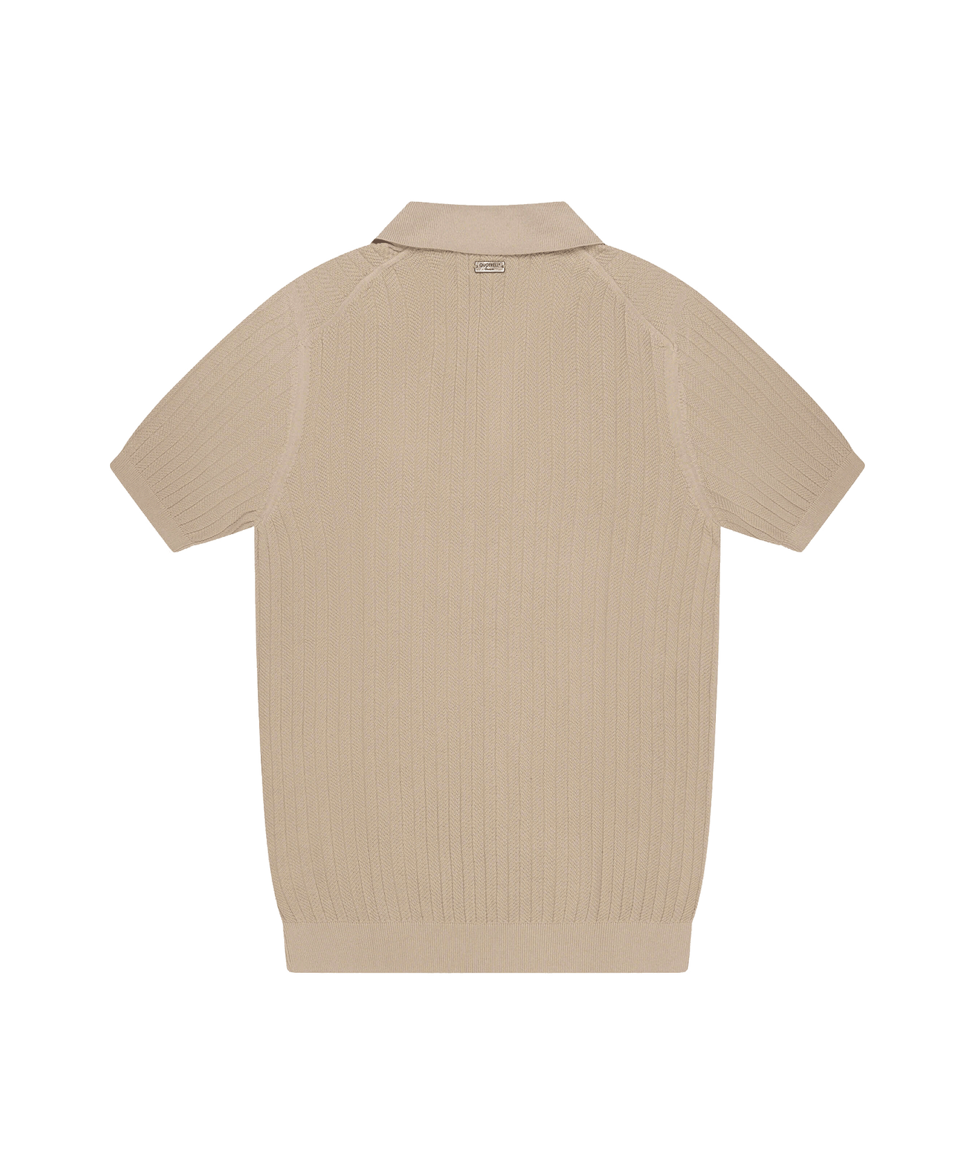 Quotrell - Cairo -  Knitted Polo - Greige/white