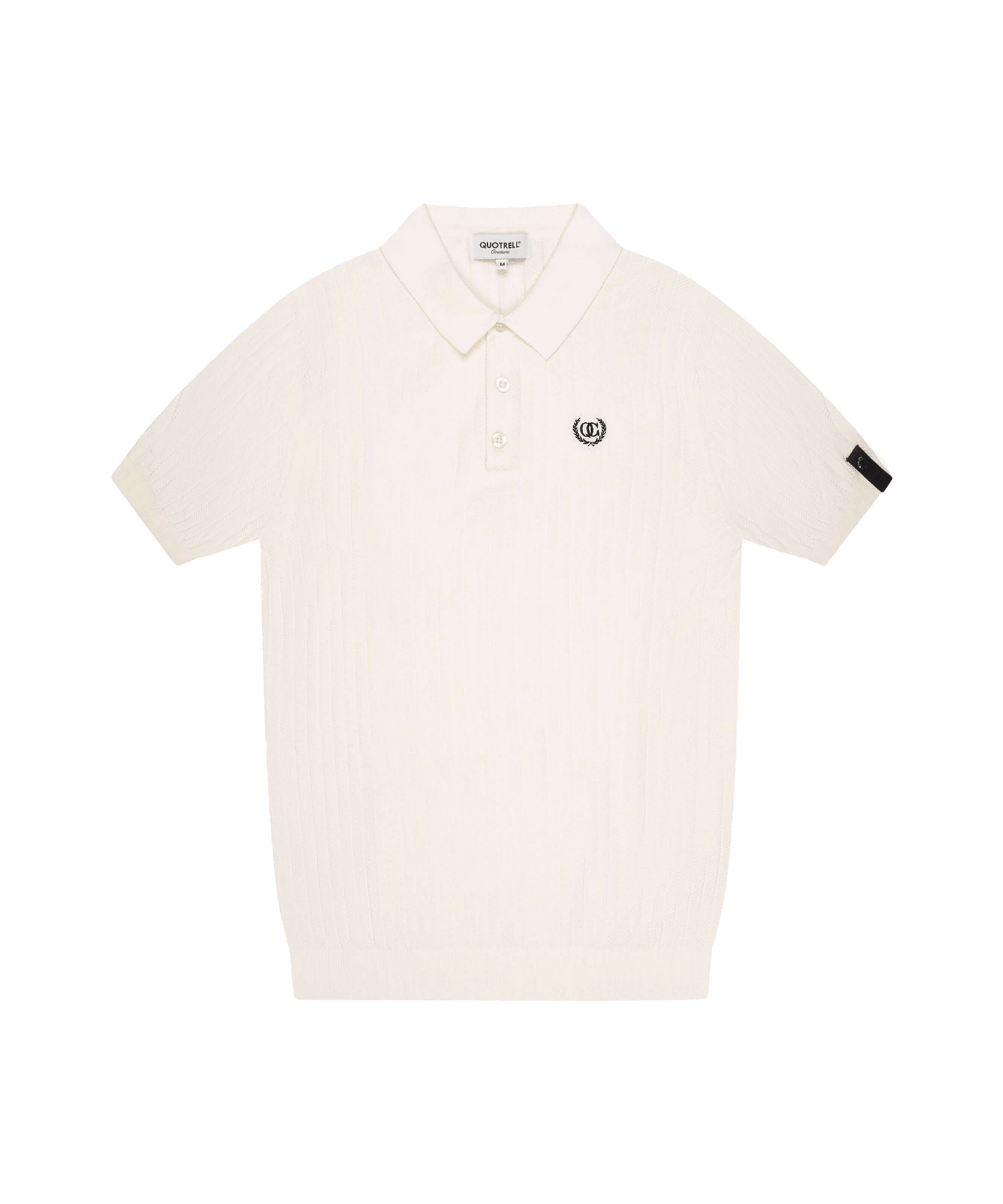 Quotrell - Cairo -  Knitted Polo - Offwhite/black