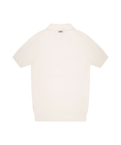 Quotrell - Cairo -  Knitted Polo - Offwhite/black