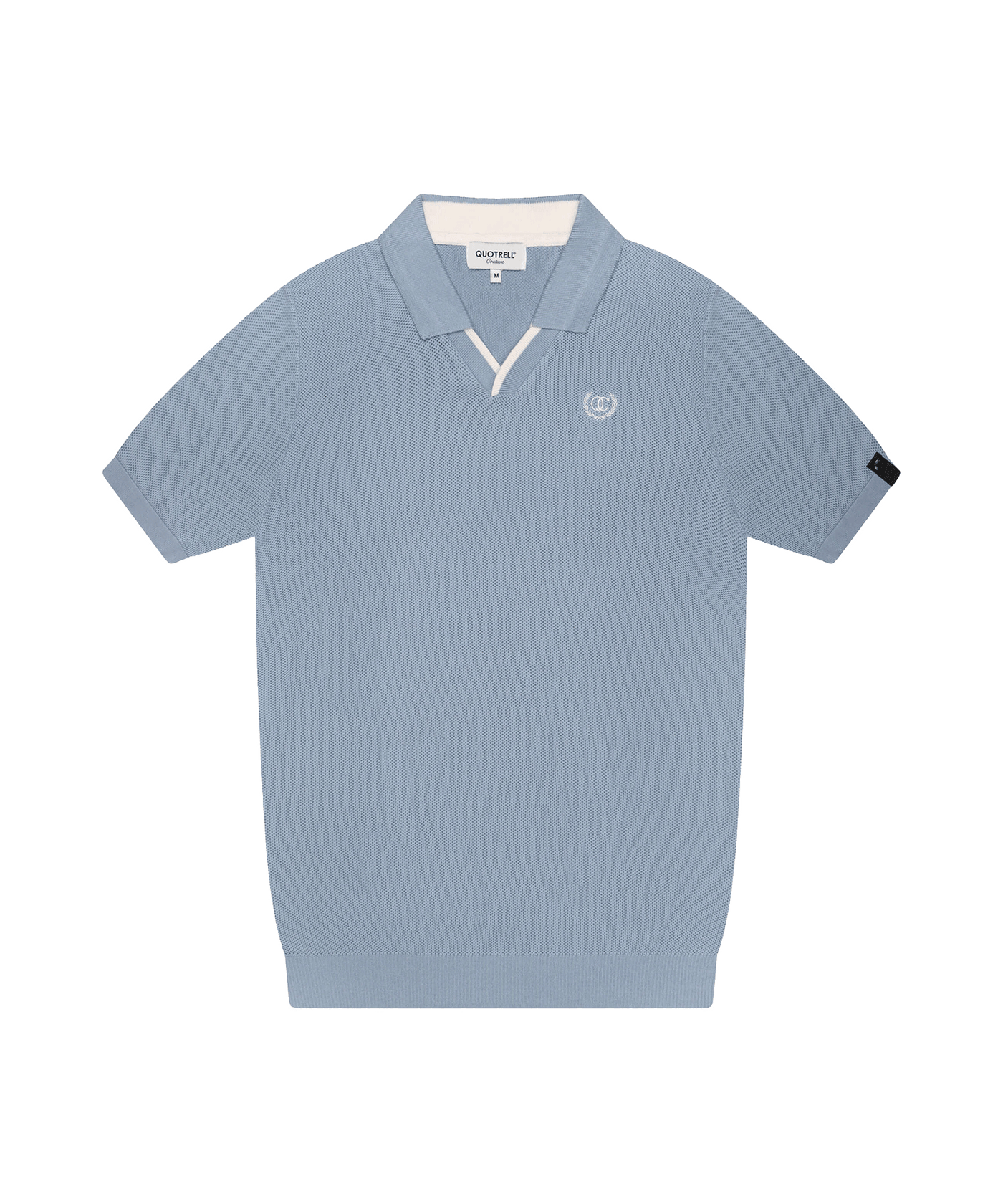 Quotrell - Elijah - Polo - Muted Blue/white