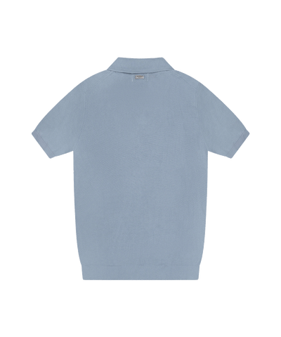 Quotrell - Elijah - Polo - Muted Blue/white