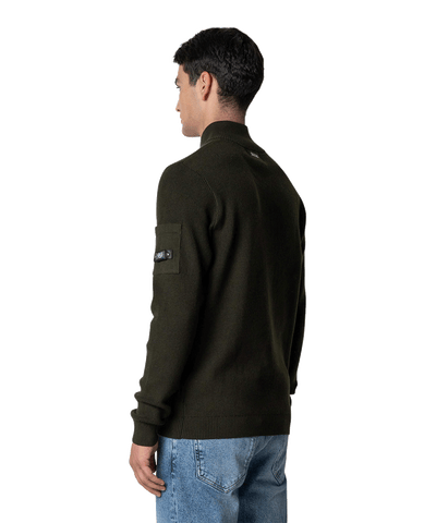 Quotrell - D' Azur - Knitted Half Zip - Army