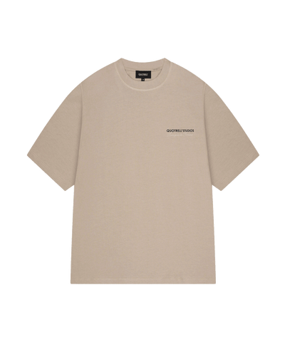 Quotrell - Studios - T-shirt - Greige/off White