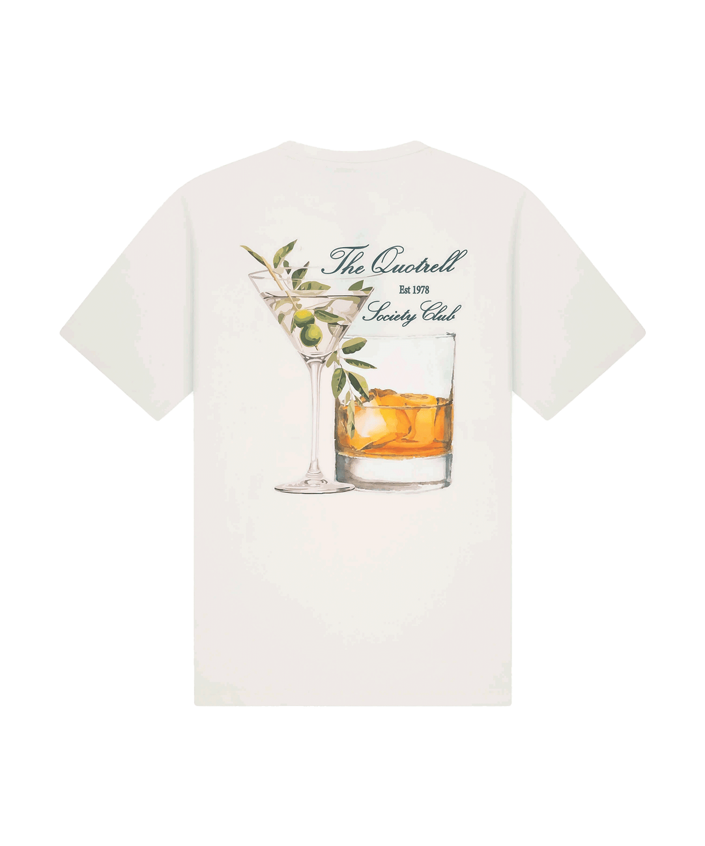Quotrell - Salud - T-shirt - Off White/green