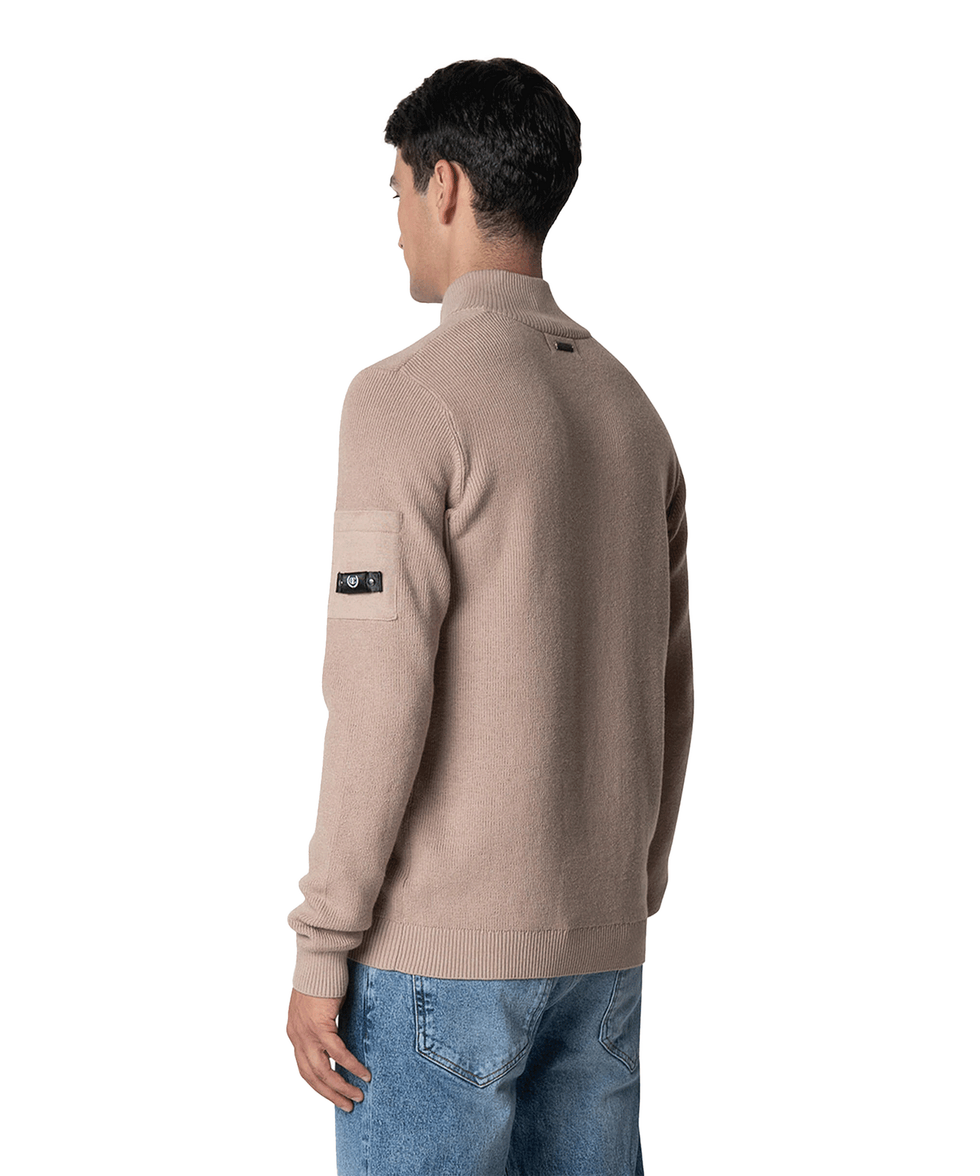 Quotrell - D' Azur - Knitted Half Zip - Faded Brown