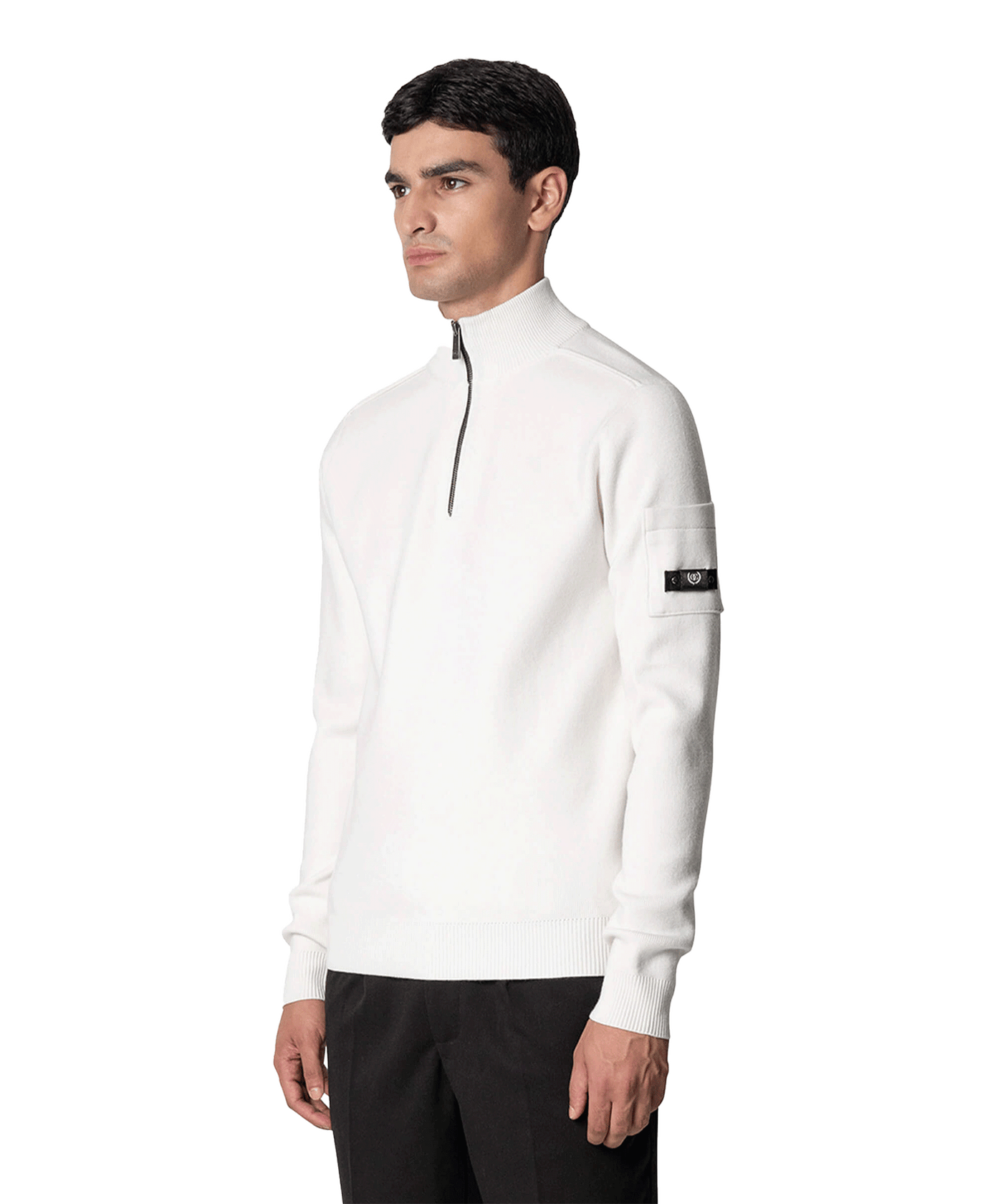 Quotrell - Palace - Knitted Half Zip - Ecru