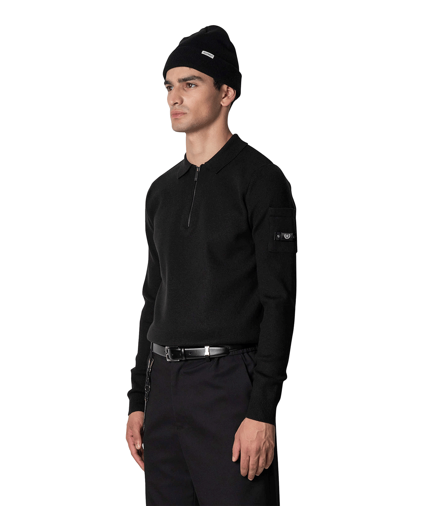 Quotrell - Chief - Knitted Polo - Black