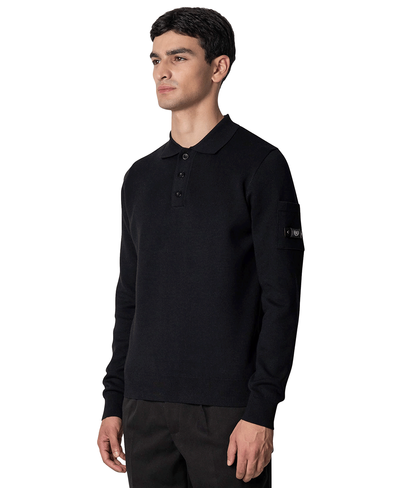 Quotrell - Couteux - Knitted Button Up - Black