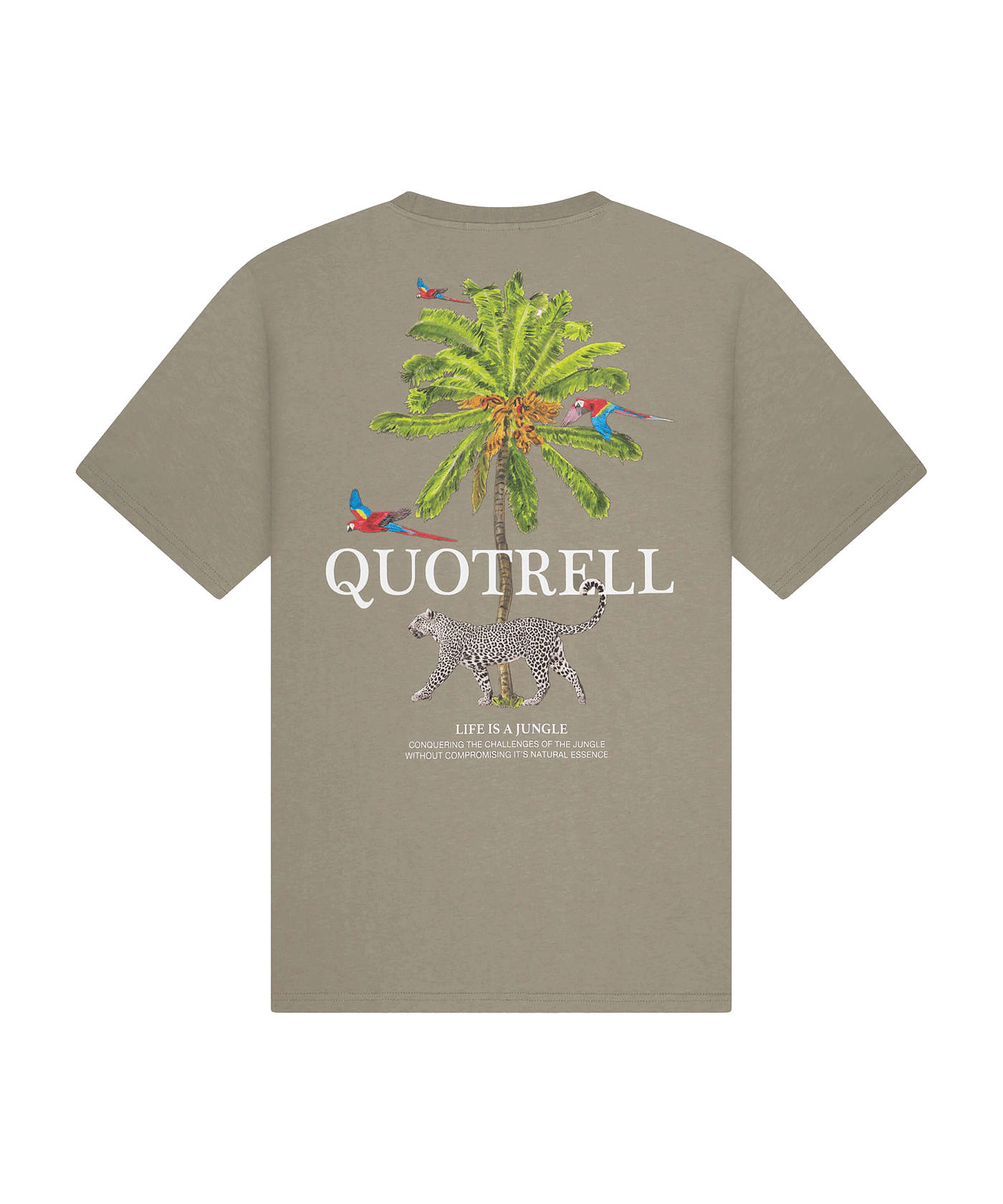 Quotrell - Jungle - T-shirt - Faded Olive/white