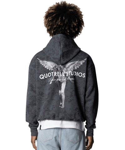 Quotrell - Angel - Hoodie - Grey Camo/white