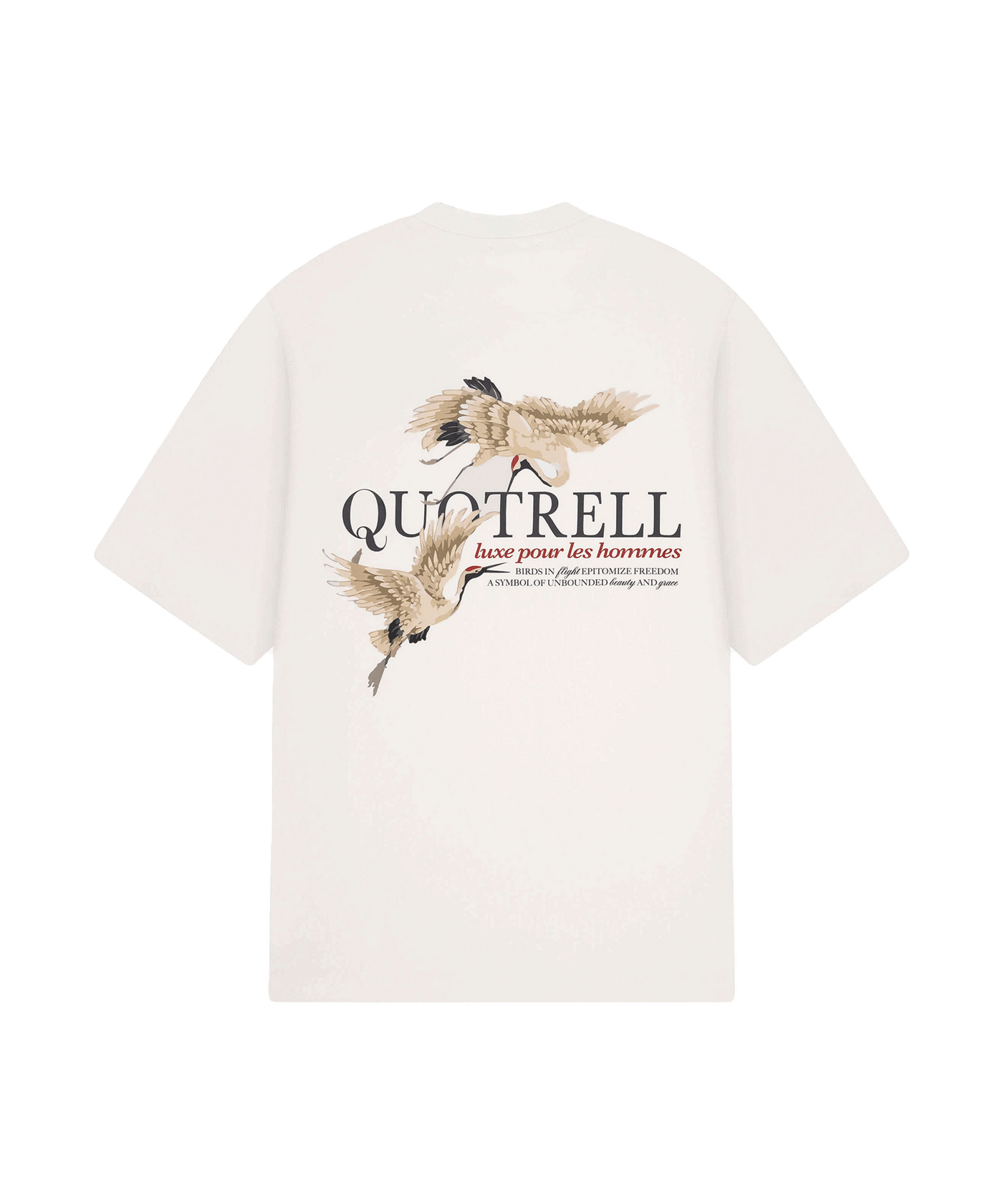 Quotrell - Heron - T-shirt - Offwhite/red
