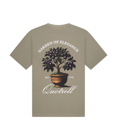 Quotrell - Damson - T-shirt - Faded Olive/white