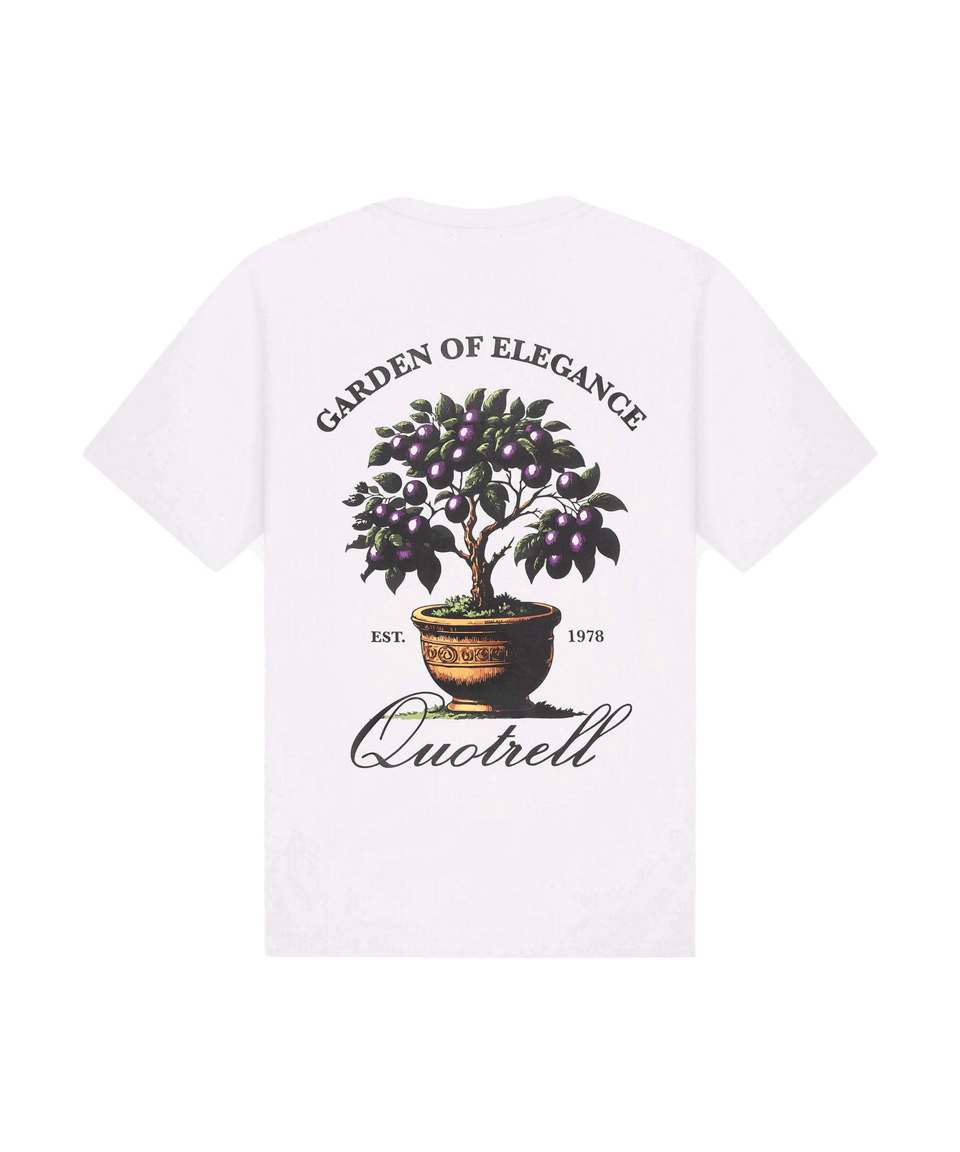 Quotrell - Damson - T-shirt - White/black